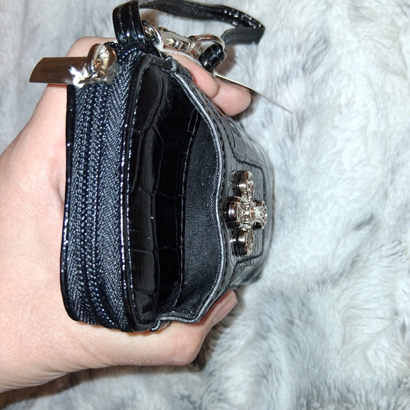 Candie's Black Croc-Embossed Wristlet - Picture 3 of 11